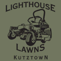Lighthouse Lawns Military Green Tee - Heavy Cotton™ T-Shirt Design