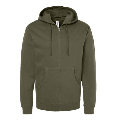 Lighthouse Lawns Zippered Hoodie - Black Imprint - Midweight Full-Zip Hooded Sweatshirt Thumbnail